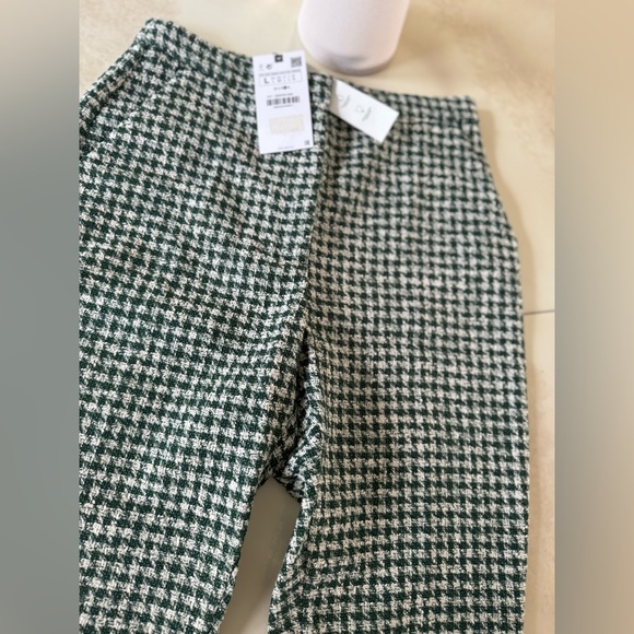 ZARA TEXTURED WEAVE FLARED TROUSERS PANTS - Picture 6 of 6